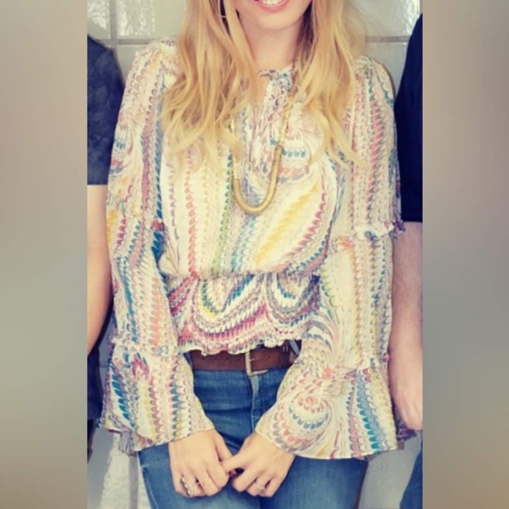 Colorful Patterned Women's Top